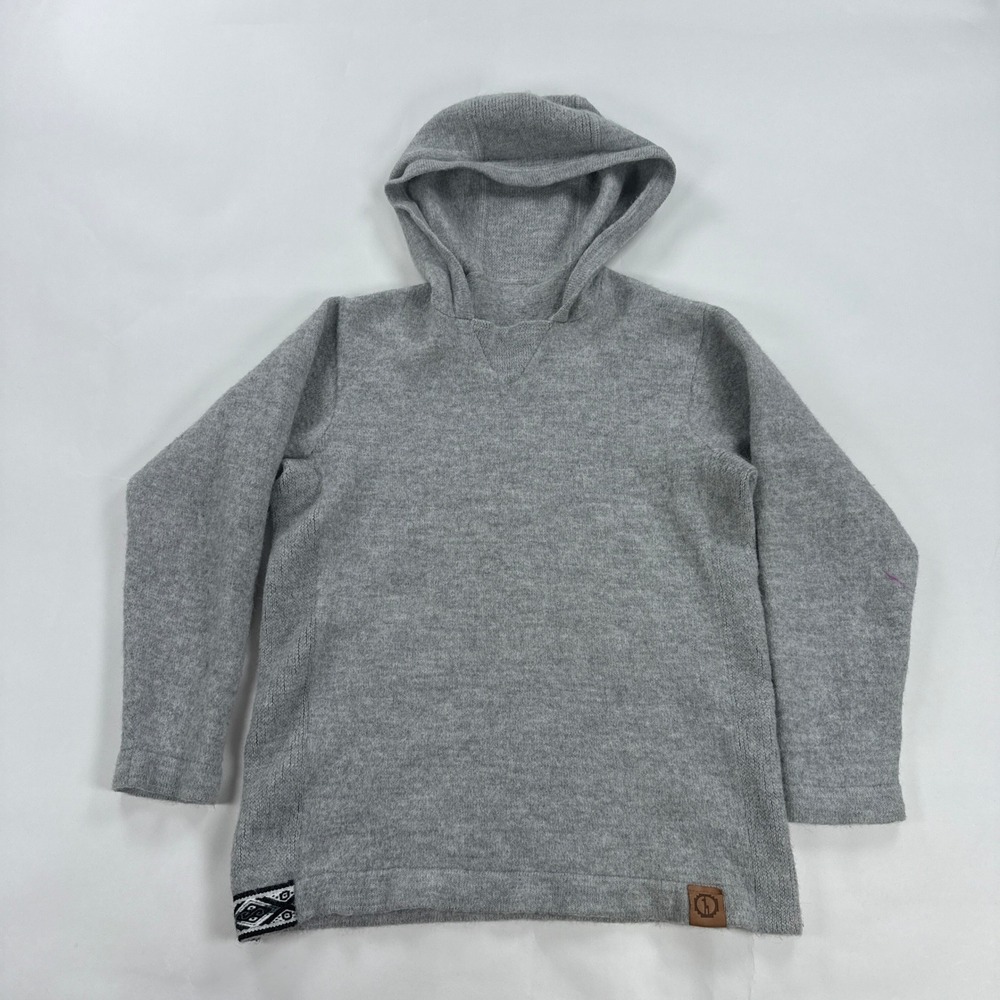 Paka Womens Hoodie M Grey Royal Alpaca Blend Pullover Knit Sustainable Gorpcore
